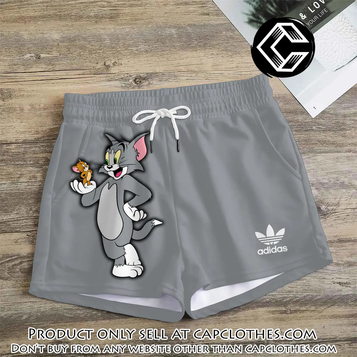 Premium tom & jerry in adidas women shorts lady beach shorts wms1074 cc1939364